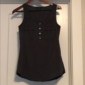 Charcoal gray tank blouse